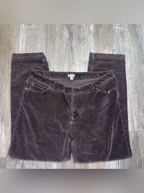J. Jill Corduroys Slim Leg Pants Size 16 Petite Brown
